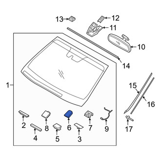 Hyundai OE - Front Interior Rear View Mirror Mounting Base