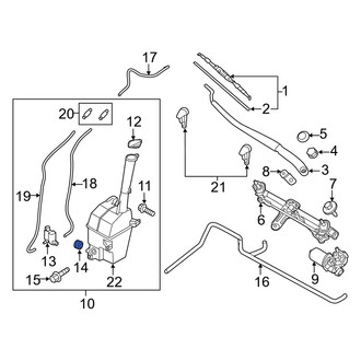 Hyundai OE - Windshield Washer Pump Grommet