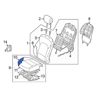 Hyundai OE - Front Left Seat Cushion Pad