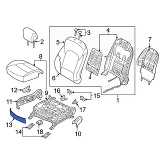 Hyundai OE - Front Left Outer Seat Frame Trim Panel