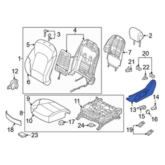 Hyundai OE - Front Left Outer Seat Frame Trim Panel
