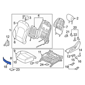 Hyundai OE - Front Left Seat Frame Trim Panel