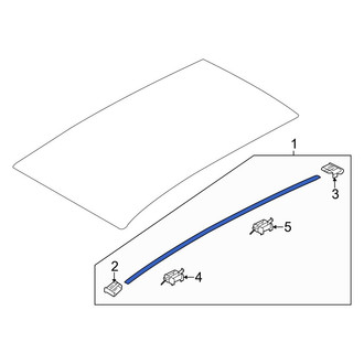 Hyundai OE - Right Roof Molding