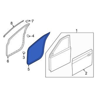 Hyundai OE - Front Left Inner Door Seal