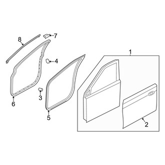 Hyundai OE - Front Door - Door & Components (Base / 2.0T)
