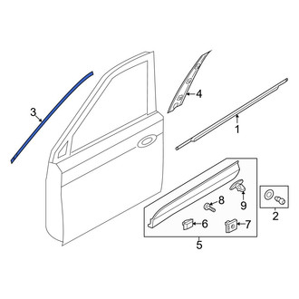 Hyundai OE - Front Left Door Reveal Molding