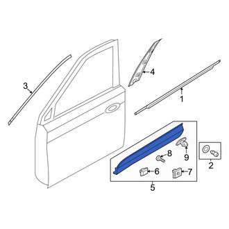 Hyundai OE - Front Right Door Molding
