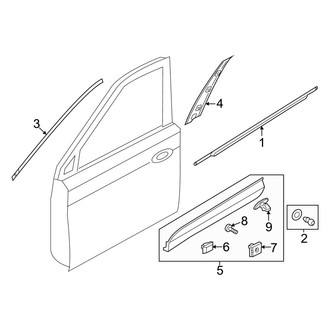 Hyundai OE - Front Door - Exterior Trim (Base / 2.0T)
