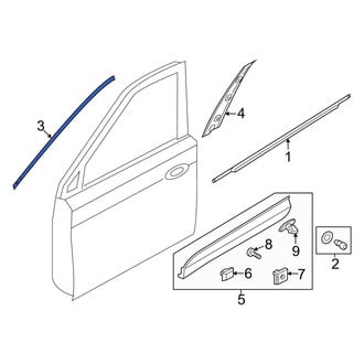 Hyundai OE - Front Right Door Reveal Molding