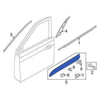 Hyundai OE - Front Right Door Molding
