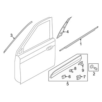 Hyundai OE - Front Door - Exterior Trim