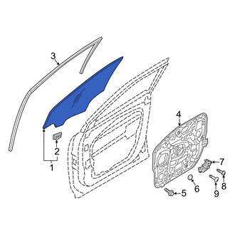 Hyundai OE - Front Right Door Glass