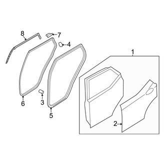 Hyundai OE - Rear Door - Door & Components (Base / 2.0T)