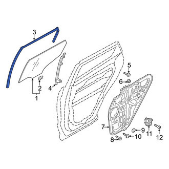Hyundai OE - Rear Right Window Channel
