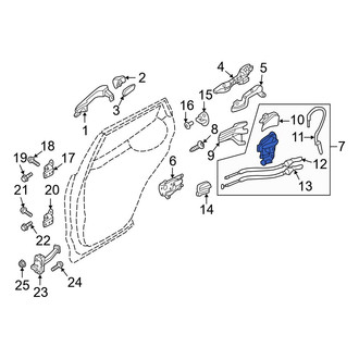 Hyundai OE - Rear Left Door Latch Assembly