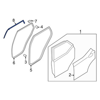Hyundai OE - Rear Right Upper Door Seal