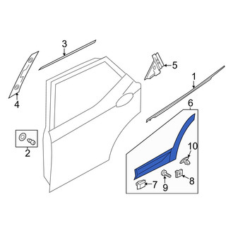 Hyundai OE - Rear Left Door Molding