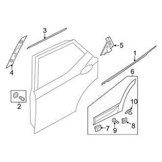Hyundai OE - Rear Door - Exterior Trim