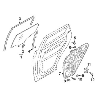 Hyundai OE - Rear Door - Glass & Hardware