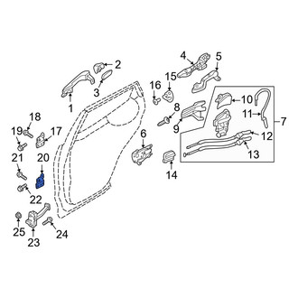 Hyundai OE - Rear Left Lower Door Hinge