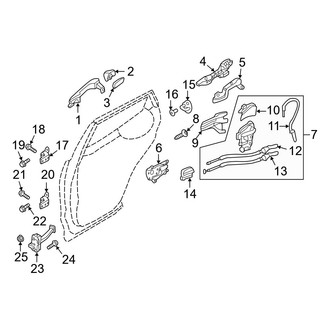 Hyundai OE - Rear Door - Lock & Hardware