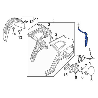 Hyundai OE - Rear Right Quarter Panel Gutter