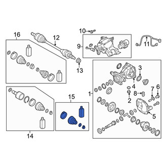 Hyundai OE - Front Right Inner CV Joint Boot Kit