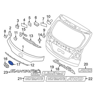 Hyundai OE - Liftgate Emblem Gasket