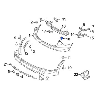 Hyundai OE - Inner Bumper Impact Bar Bracket