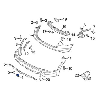 Hyundai OE - Rear Upper Bumper Cover Nut
