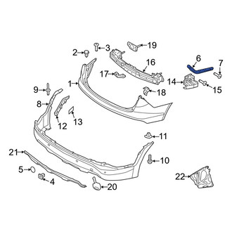 Hyundai OE - Rear Left Upper Bumper Cover Support Rail
