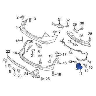 Hyundai OE - Rear Right Bumper Guide