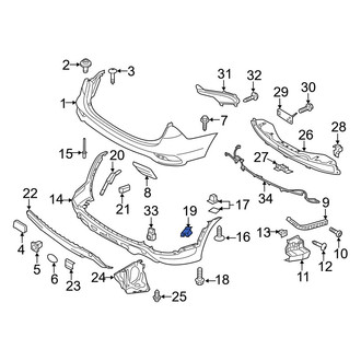 Hyundai OE - Lower Bumper Cover Nut