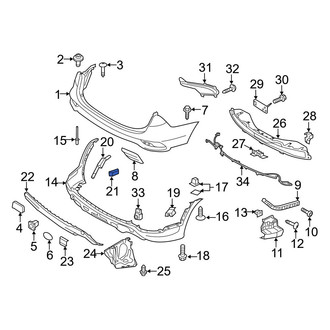 Hyundai OE - Bumper Impact Absorber Clip