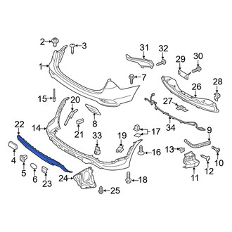 Hyundai OE - Rear Bumper Cover Spacer Panel