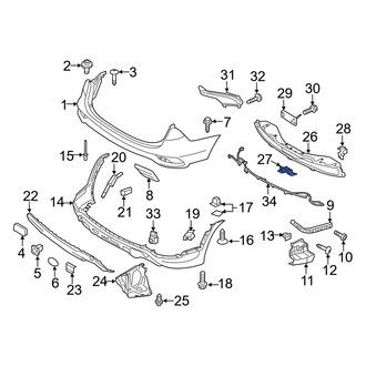 Hyundai OE - Outer Bumper Impact Bar Bracket