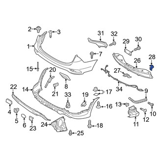 Hyundai OE - Inner Bumper Impact Bar Bracket