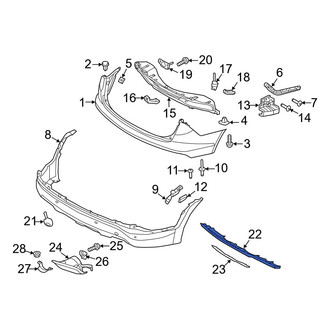 Hyundai OE - Rear Bumper Cover Spacer Panel