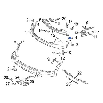 Hyundai OE - Rear Upper Bumper Cover Nut