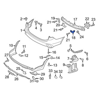 Hyundai OE - Right Outer Bumper Impact Bar Bracket