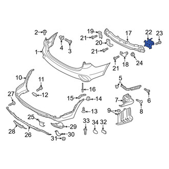 Hyundai OE - Left Bumper Impact Bar Bracket