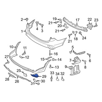 Hyundai OE - Rear Left Bumper Cover Heat Shield