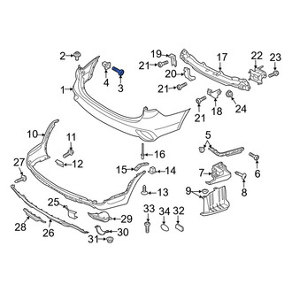 Hyundai OE - Bumper Cover Bolt