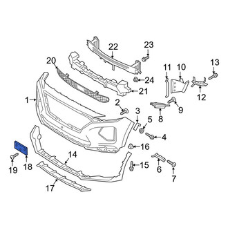 Hyundai OE - Front License Plate Bracket
