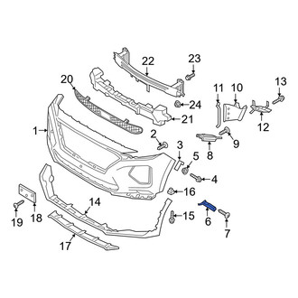Hyundai OE - Front Right Bumper Cover Support Rail