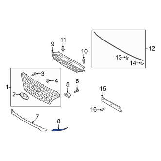 Hyundai OE - Front Right Grille Molding