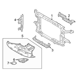 Hyundai OE - Radiator Support (Hybrid Blue / Hybrid Limited / Hybrid SEL Premium / Plug-In Hybrid Limited / Plug-In Hybrid SEL Convenience)