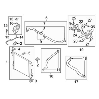 Hyundai OE - Cooling - Radiator & Components (2.0L)