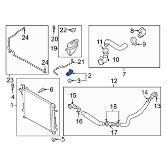 Hyundai OE - Upper Radiator Mount Bracket