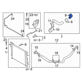 Hyundai OE - Radiator Coolant Hose Adapter
